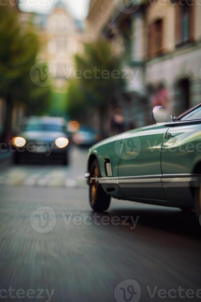 classic car on the street photo