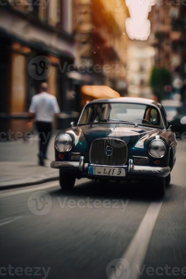 classic car on the street photo