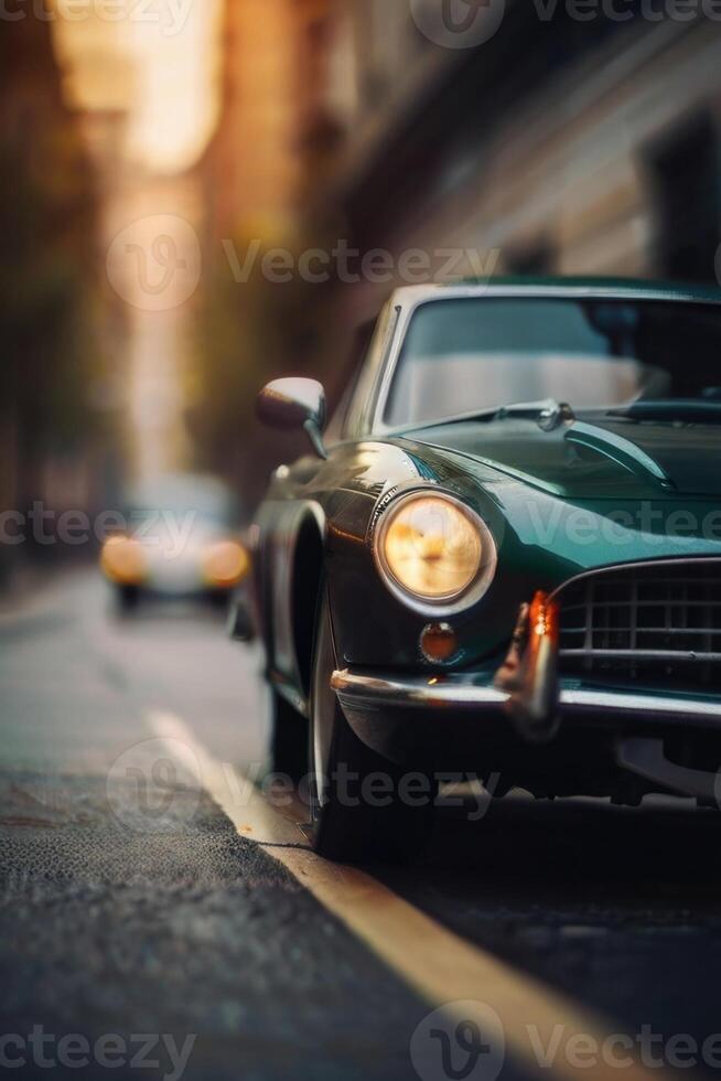 classic car on the street photo