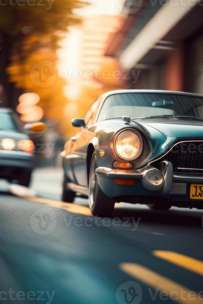 classic car on the street photo