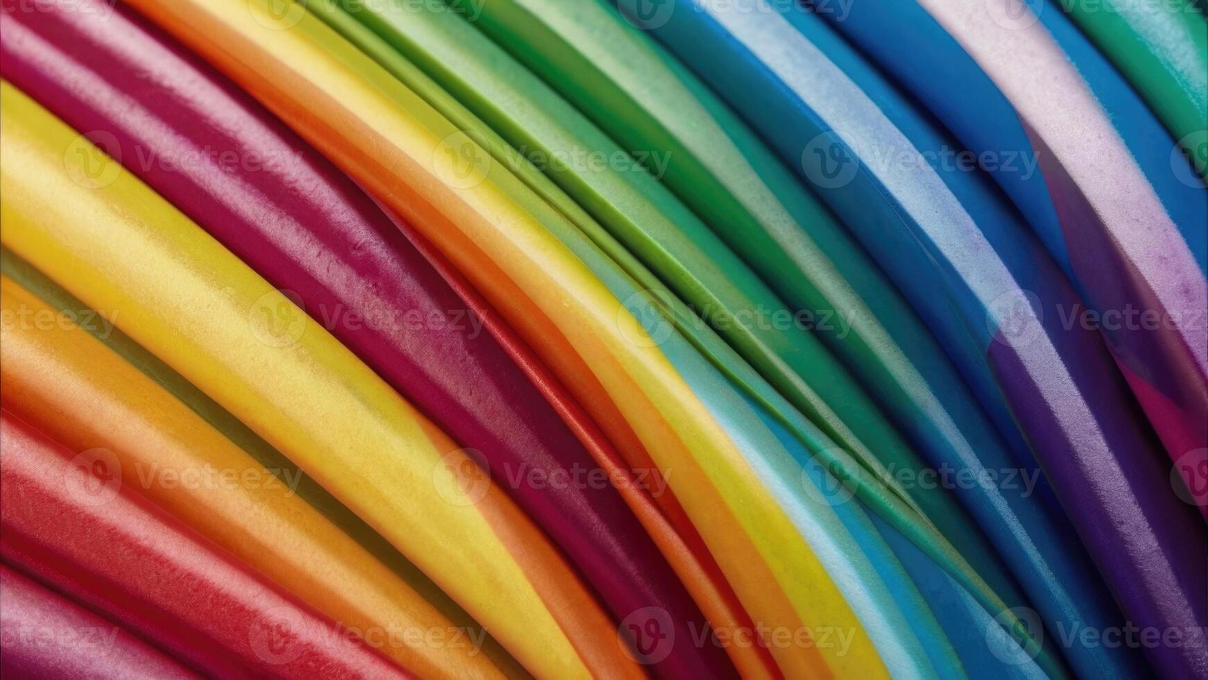 a close up of a rainbow colored fabric photo