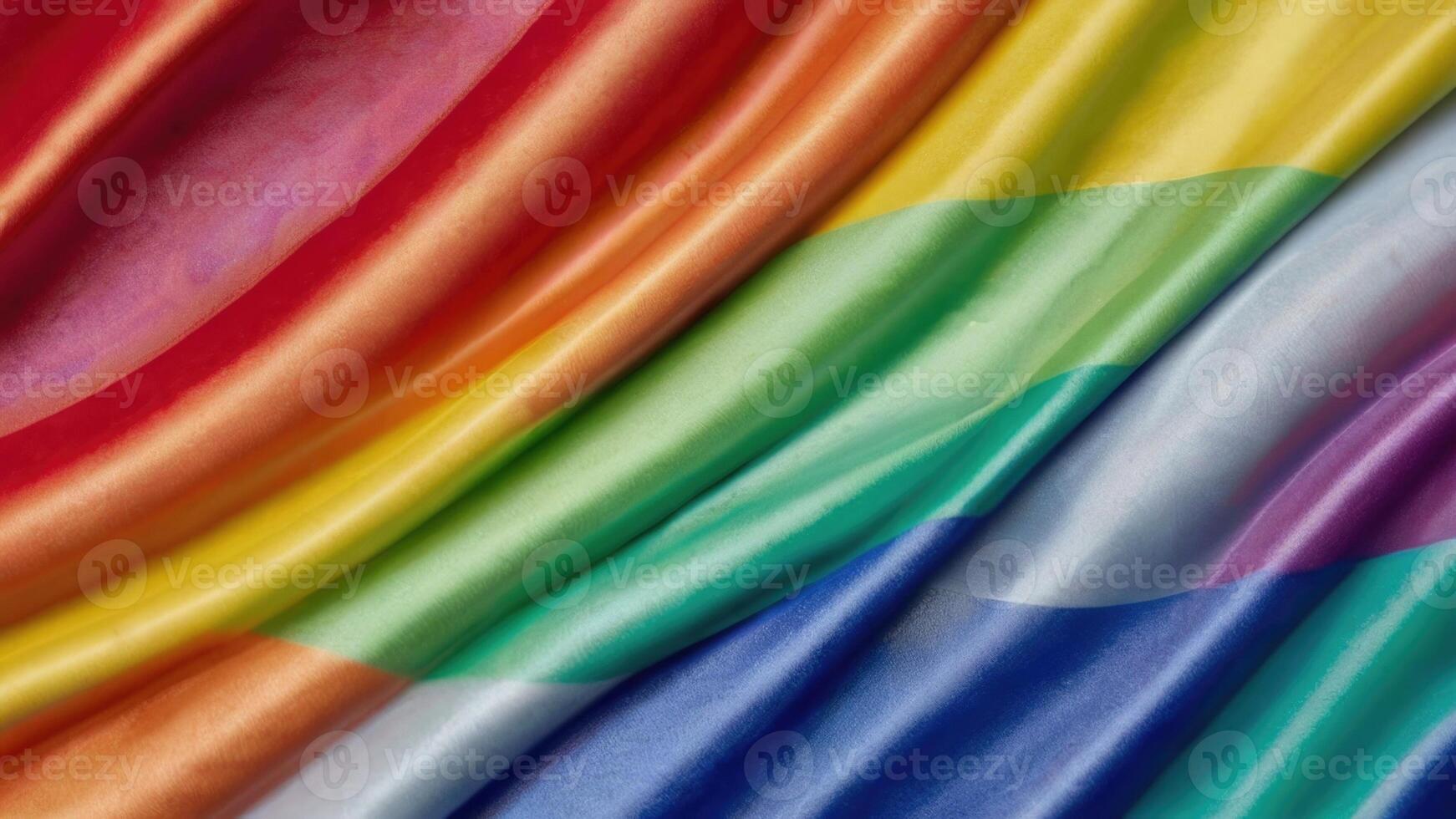 a close up of a rainbow colored fabric photo