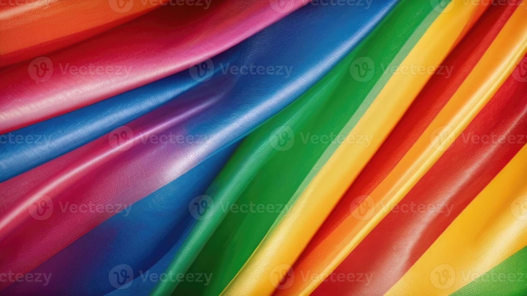 a close up of a rainbow colored fabric photo