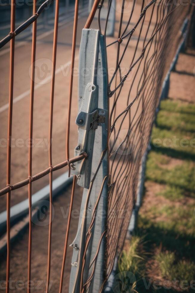 AI generated a close up of a chain link fence photo