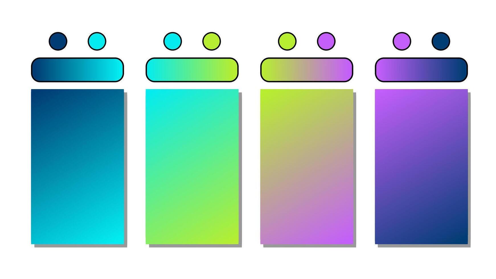 Set of gradient background. Cover set design with blue, green, purple color. Beautiful abstract gradient for covers, wallpapers, branding, business cards. illustration vector
