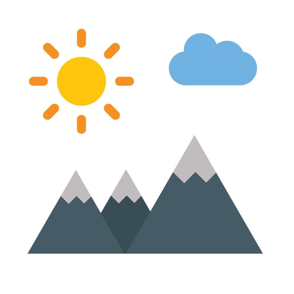 Mountains Flat icon vector