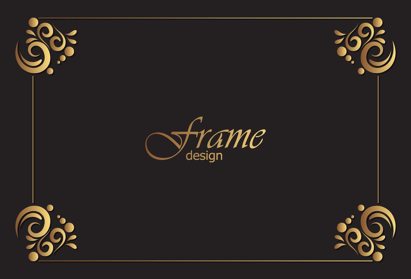 luxury ornament or floral frame design background vector