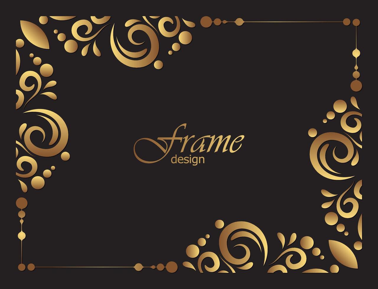 luxury ornament or floral frame design background vector
