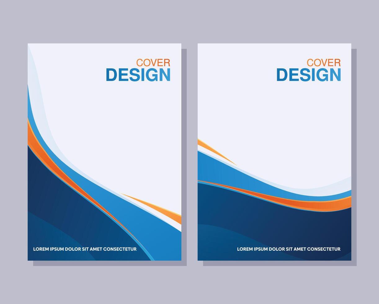 Minimal wave abstract cover design vector