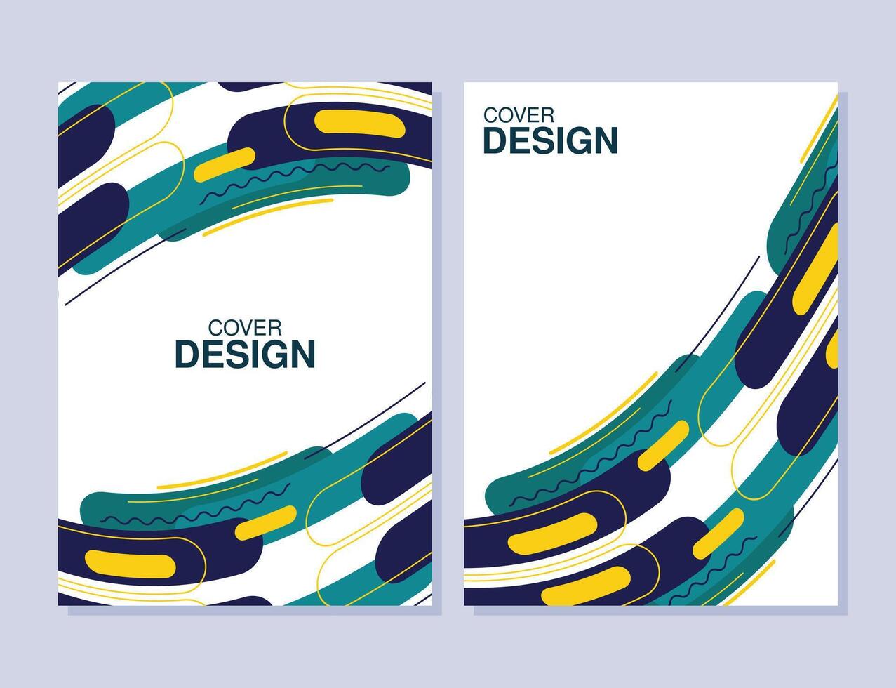 Minimal wave abstract cover design vector