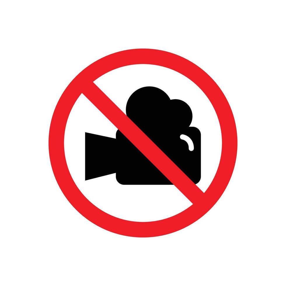 No recording sign set vector