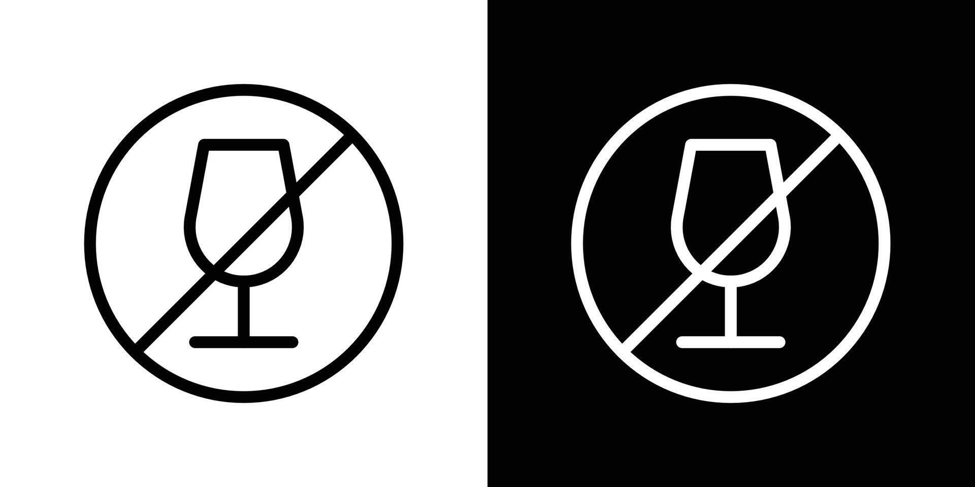 No wine sign set 44831061 Vector Art at Vecteezy