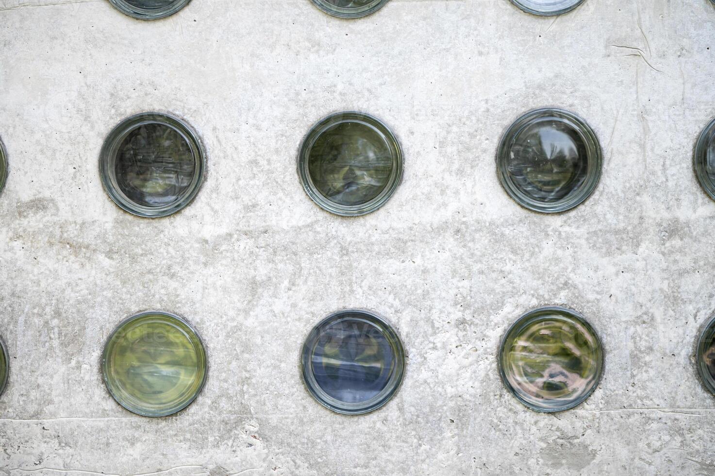 Abstract Glass Block Wall Design photo