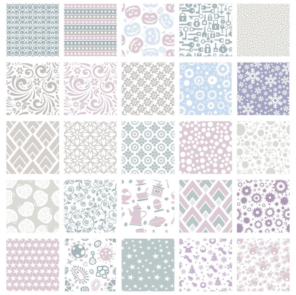 Silhouette of geometric pattern seamless tile pastel cut file seamless set vector