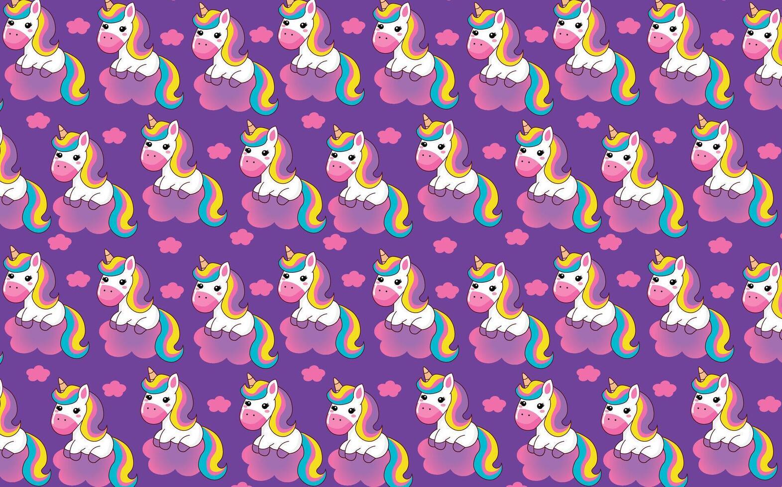 Cute unicorn pattern, for prints and backgrounds, children's and teen theme vector