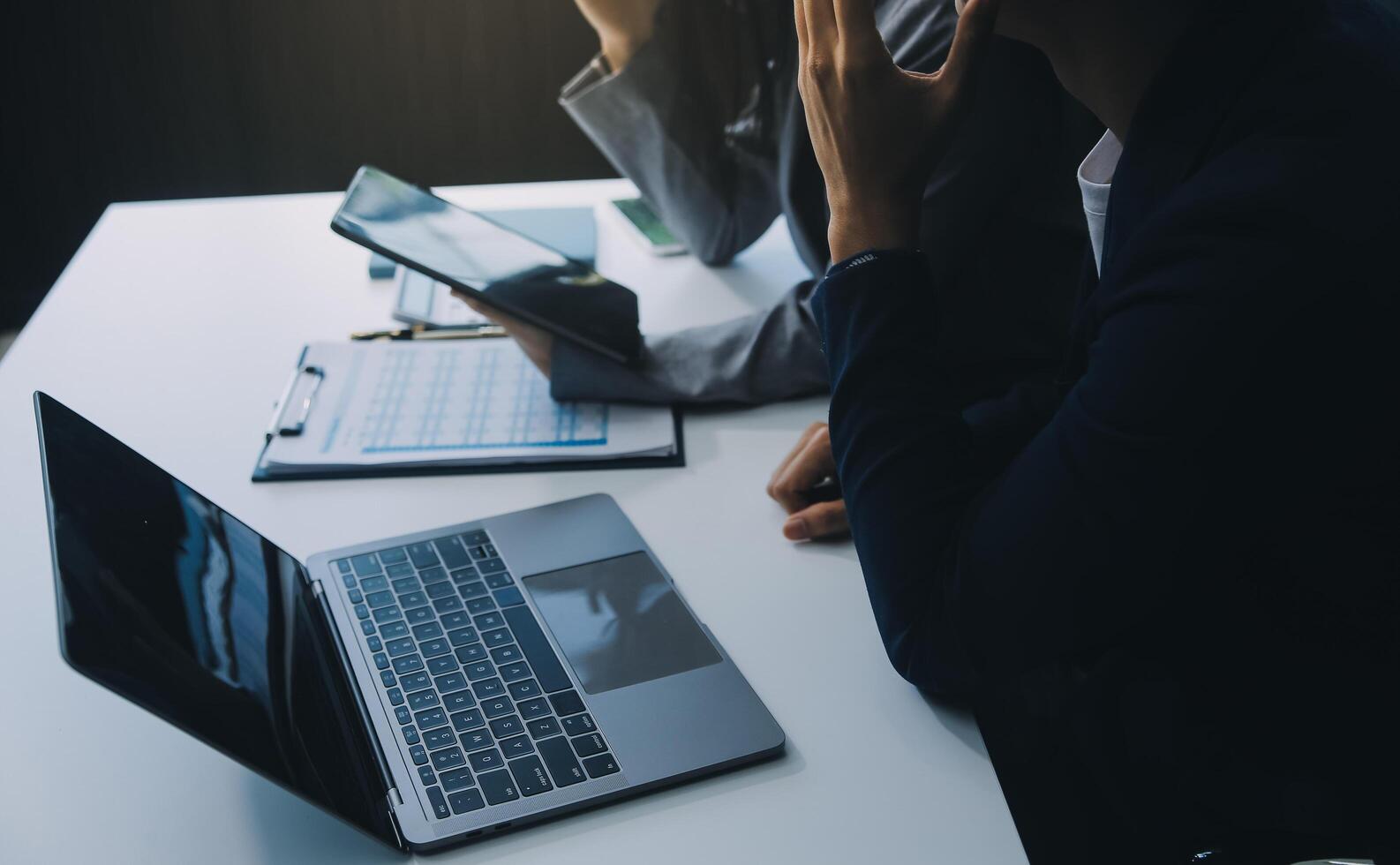 Business Documents, Auditor businesswoman checking searching document legal prepare paperwork or report for analysis TAX time,accountant Documents data contract partner deal in workplace office photo