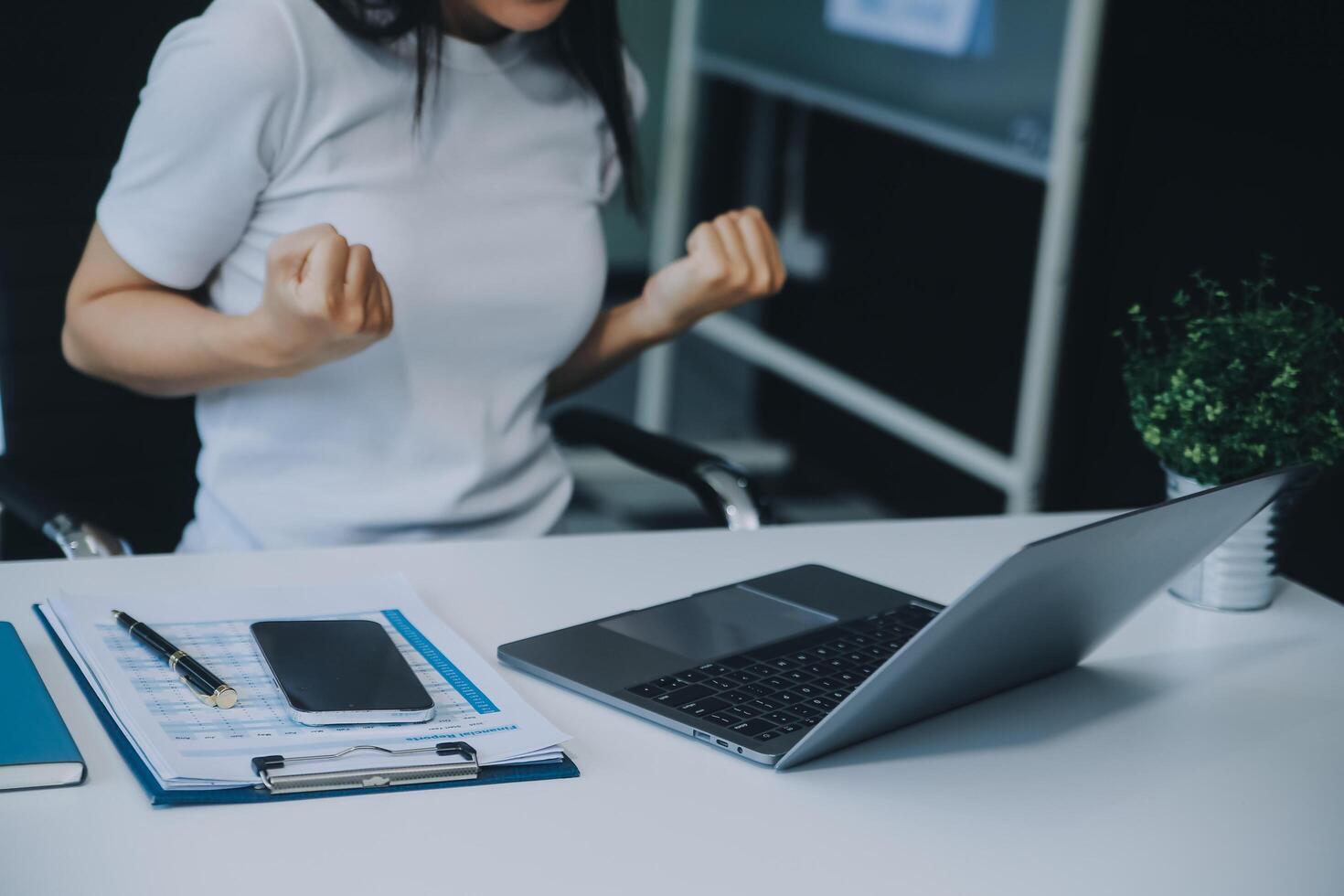 Business Documents, Auditor businesswoman checking searching document legal prepare paperwork or report for analysis TAX time,accountant Documents data contract partner deal in workplace office photo