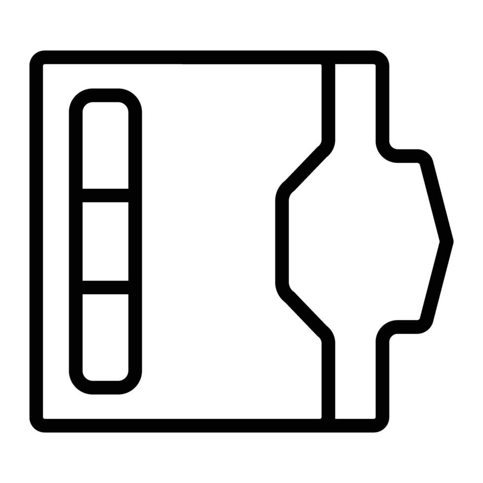 Dossier Line Icon Design vector