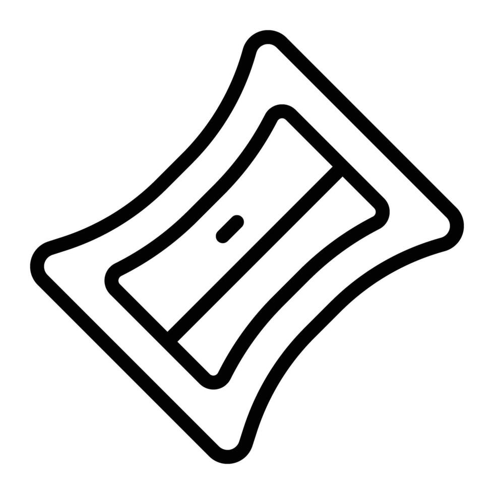 Pencil Sharperner Line Icon Design vector