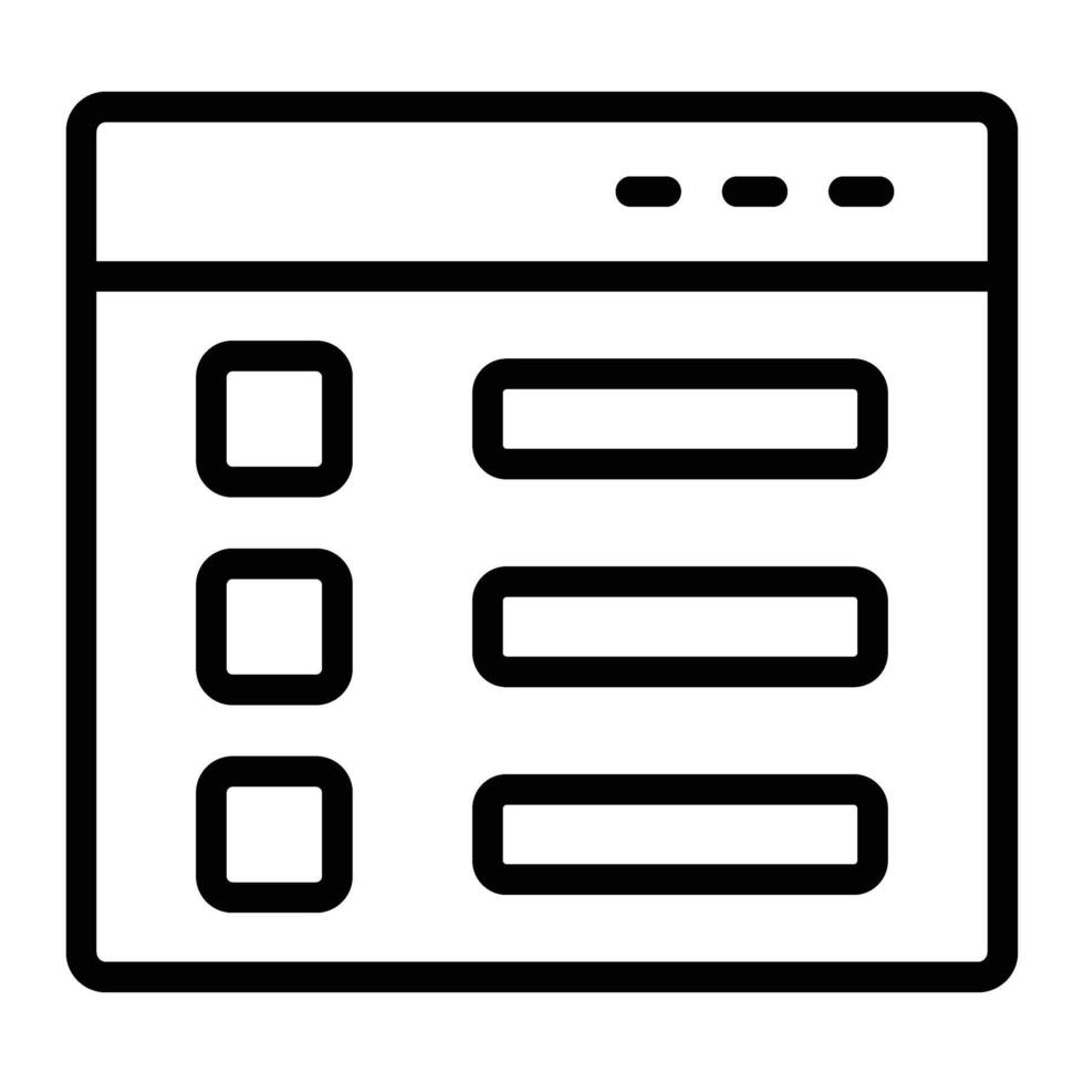 List Line Icon vector