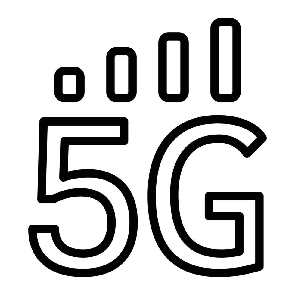 5G Line Icon vector