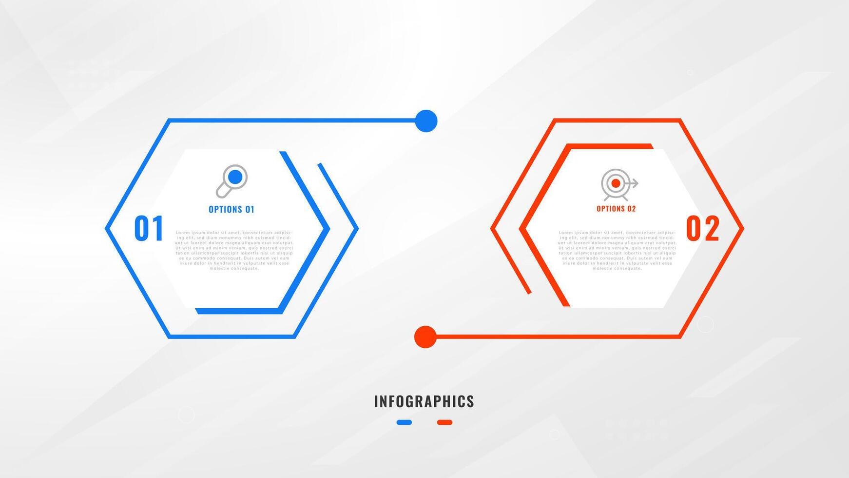 dos paso infografía etiqueta diseño modelo con línea iconos proceso pasos diagrama, presentaciones, flujo de trabajo disposición, bandera, fluir cuadro, informacion grafico ilustración. vector