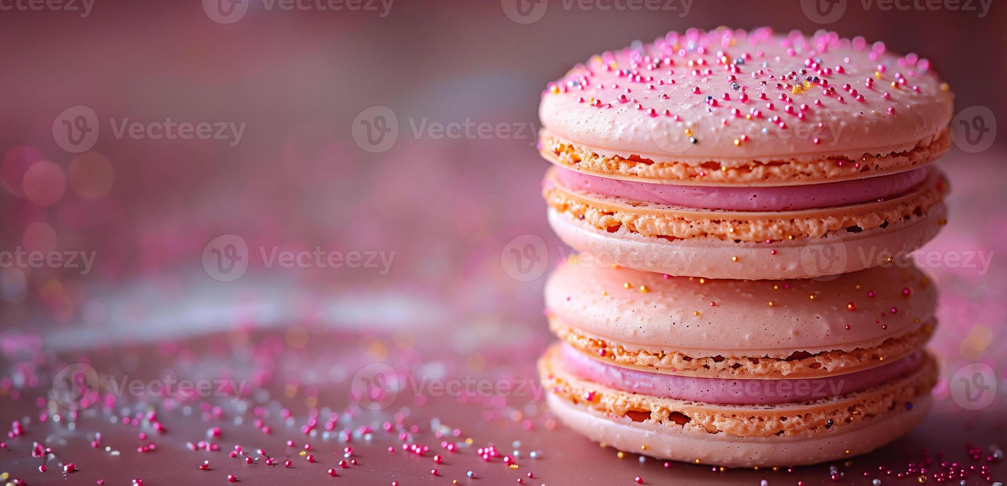 Soft Pink Hues Meet Dazzling Sparkles in a Macaron Fit for Royalty, Copy Space photo