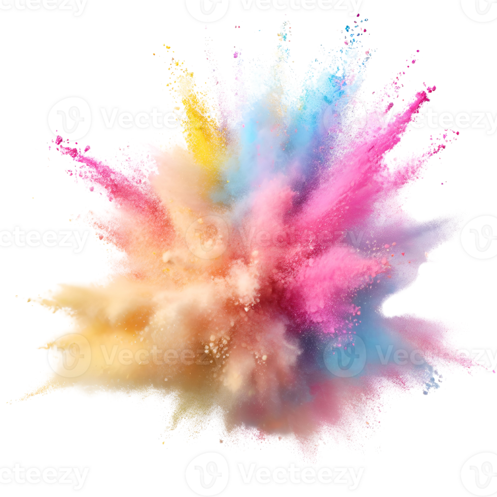 Explosion of coloured powder png