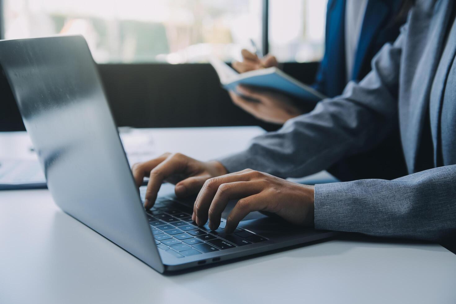 Business Documents, Auditor businesswoman checking searching document legal prepare paperwork or report for analysis TAX time,accountant Documents data contract partner deal in workplace office photo