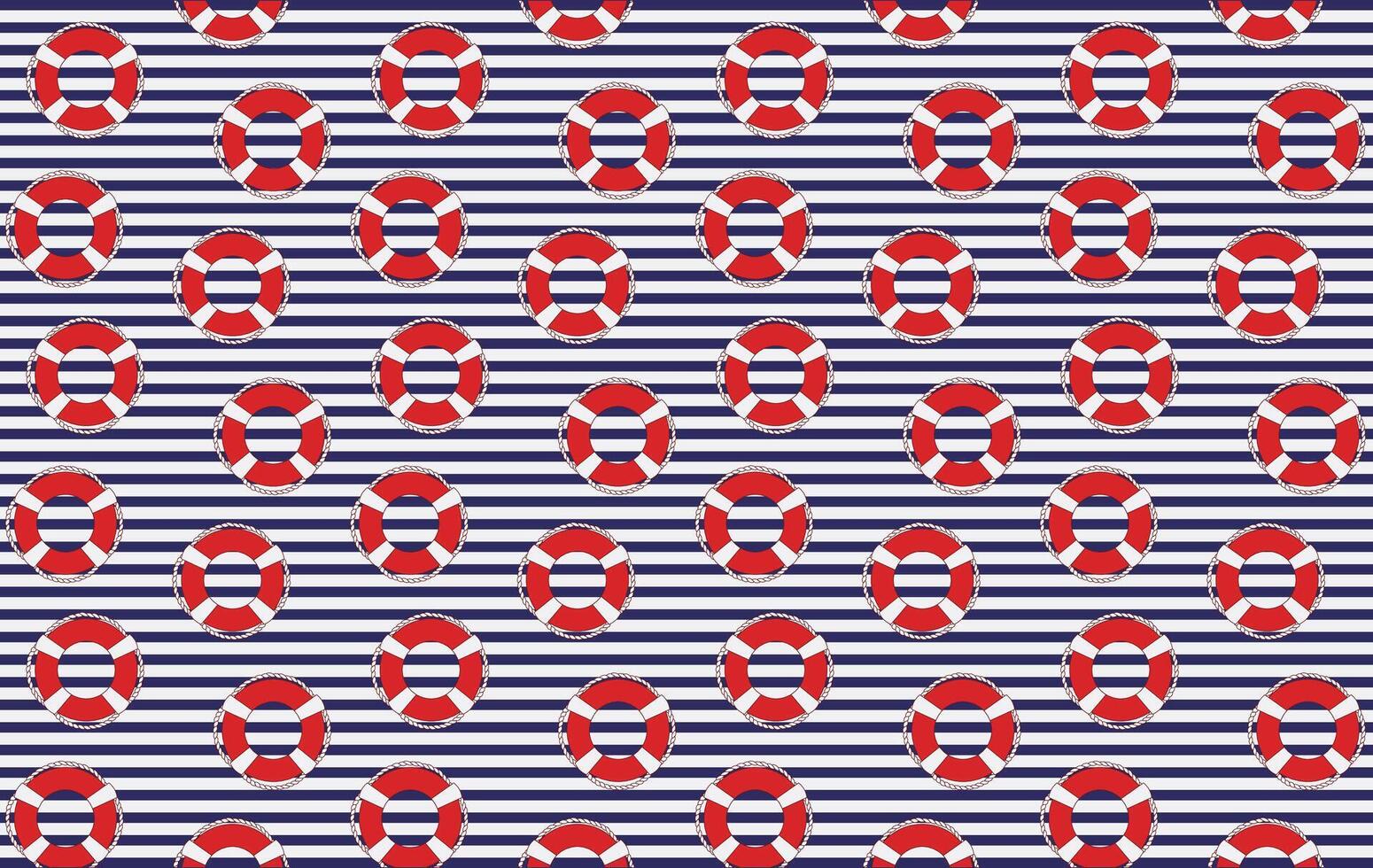 buoy and vintage background with sailor themed pattern vector