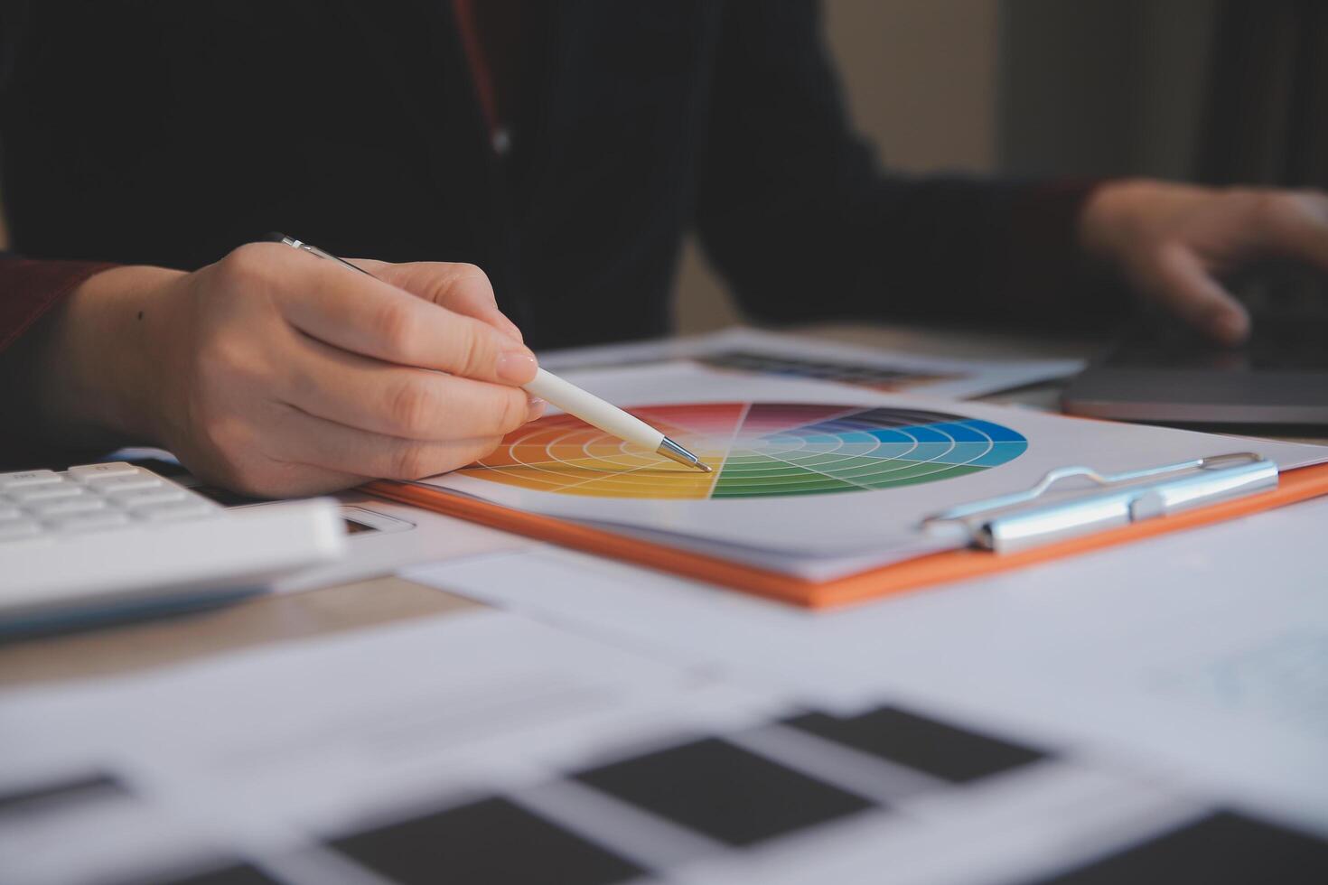 UX UI design process for modish mobile application and website . Creative prototype of wireframe for professional app developer . photo