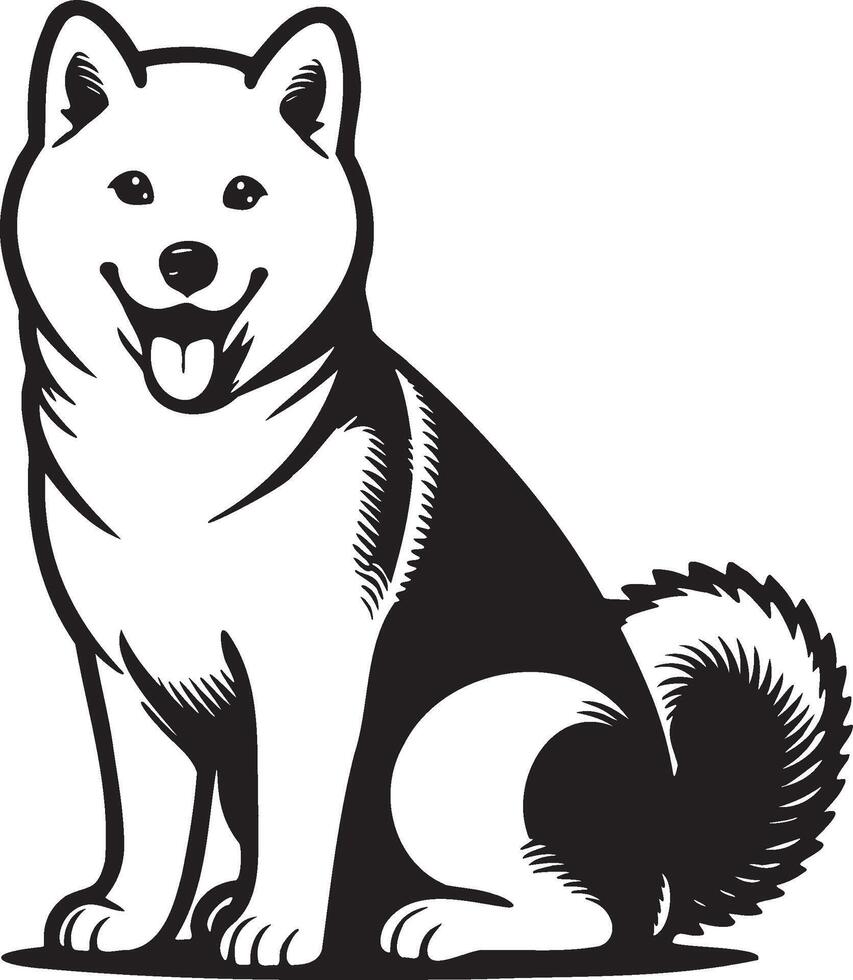 Shiba Inu Dog Illustration. vector