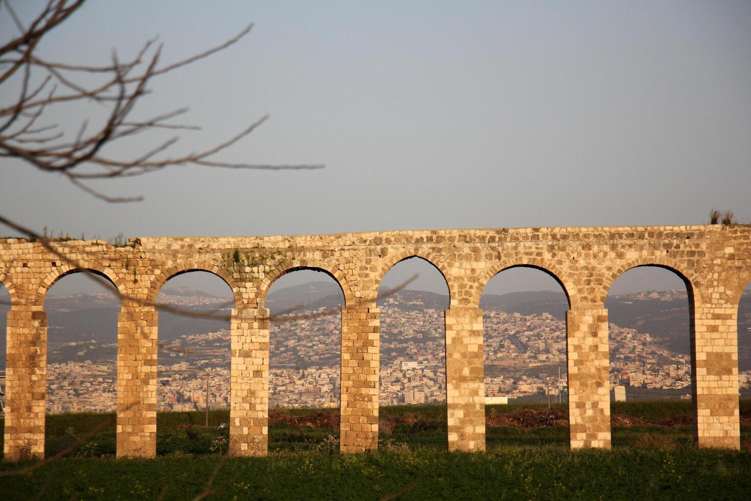 Akko Israel 04 05 2024 An ancient aqueduct for supplying water to populated areas in Israel. photo