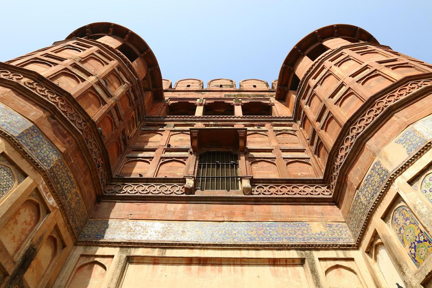 Red Fort India 02 15 2023. The Red Fort is a historical citadel from the Mughal era. Built from red sandstone photo
