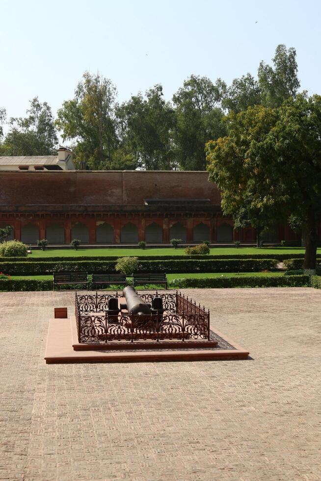 Red Fort India 02 15 2023. The Red Fort is a historical citadel from the Mughal era. Built from red sandstone photo