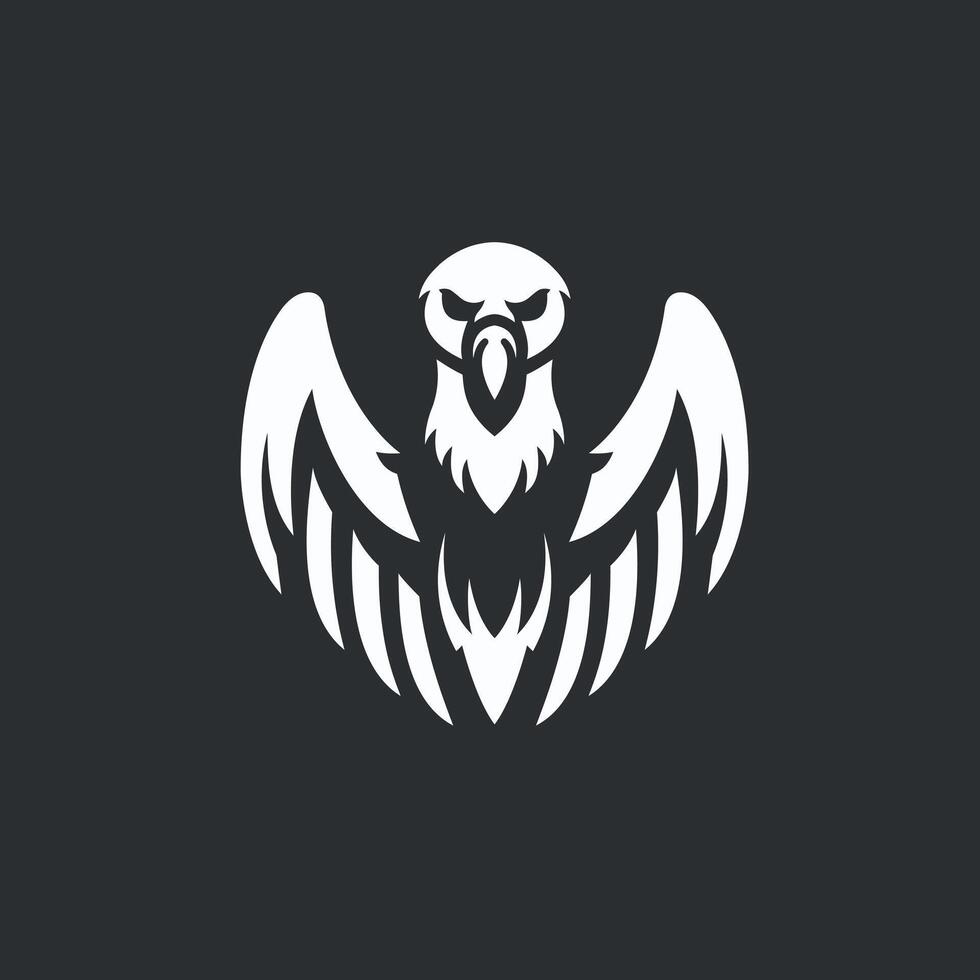 vulture , tattoo, logo design vector