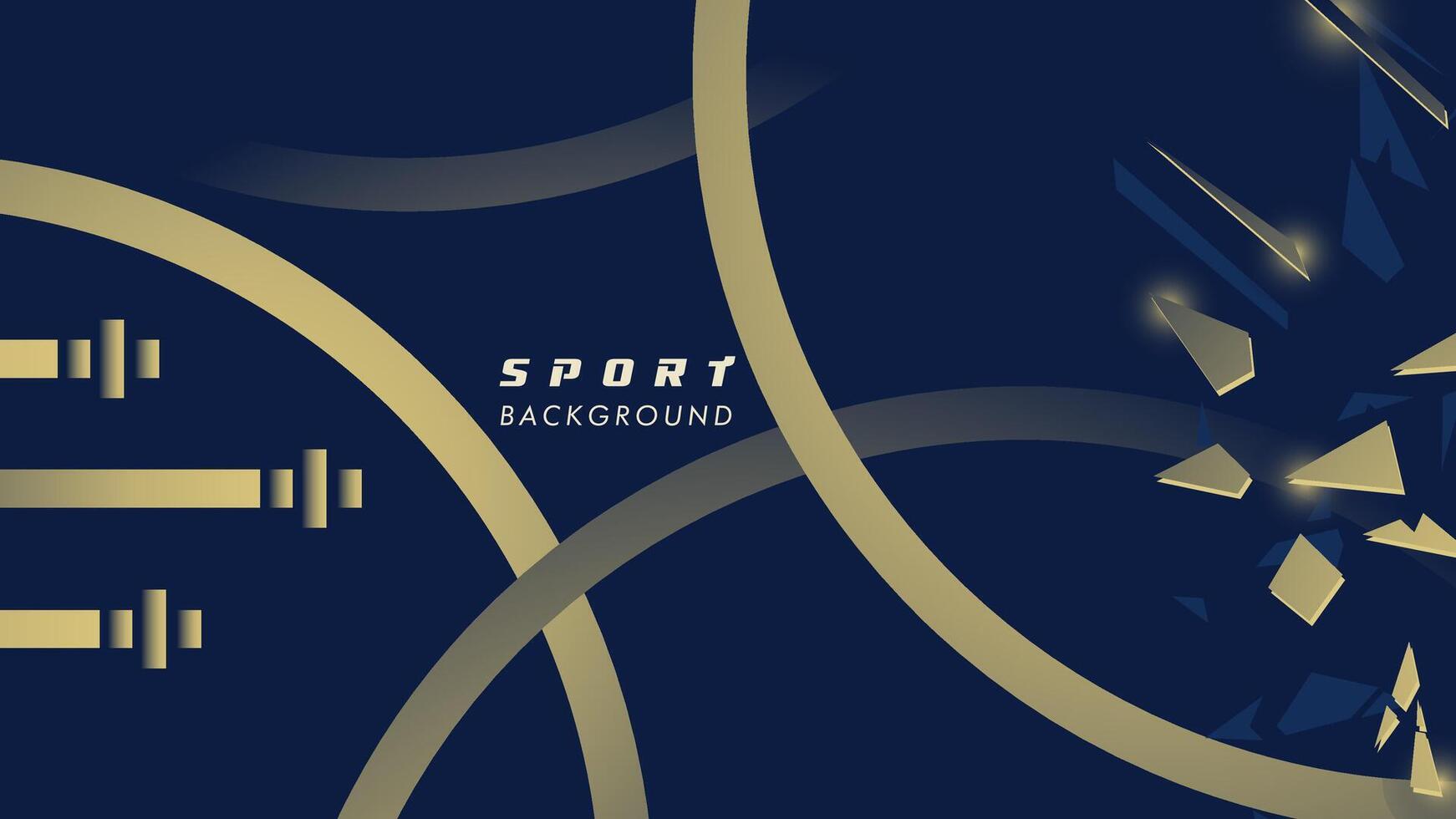 Abstract futuristic geometric gold and dark blue background with modern shapes. design template technology concept suitable for game banner, olympic sport poster, cyber wallpaper vector