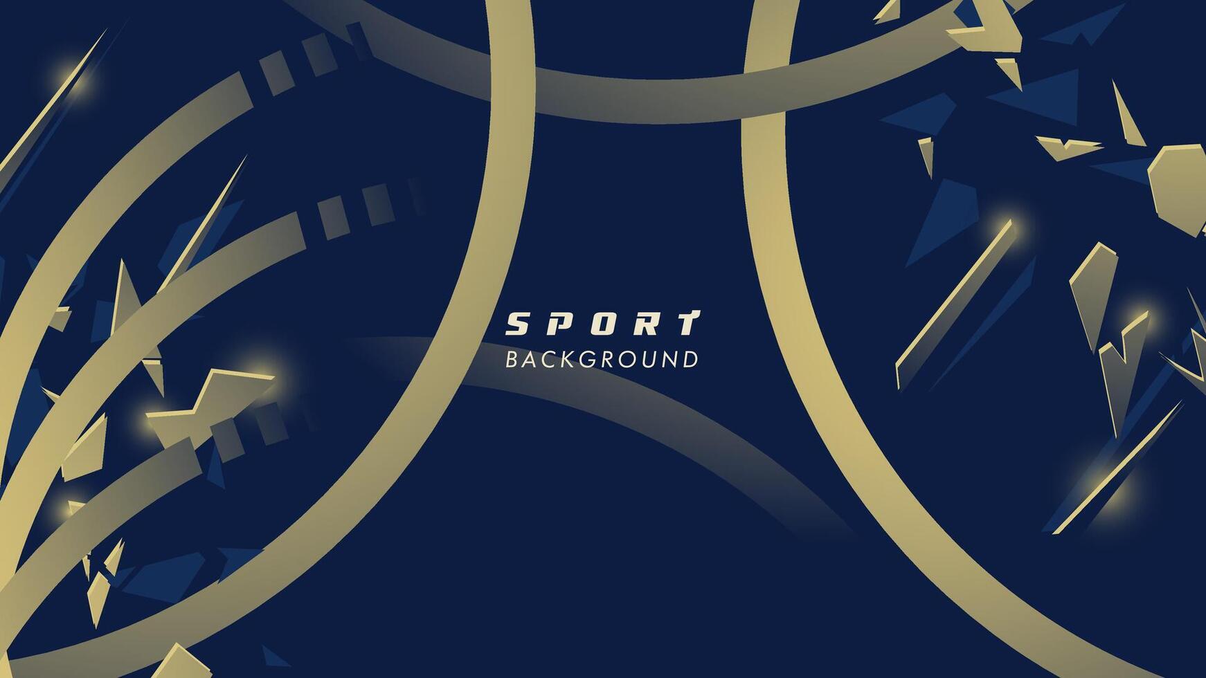 Abstract futuristic geometric gold and dark blue background with modern shapes. design template technology concept suitable for game banner, olympic sport poster, cyber wallpaper vector