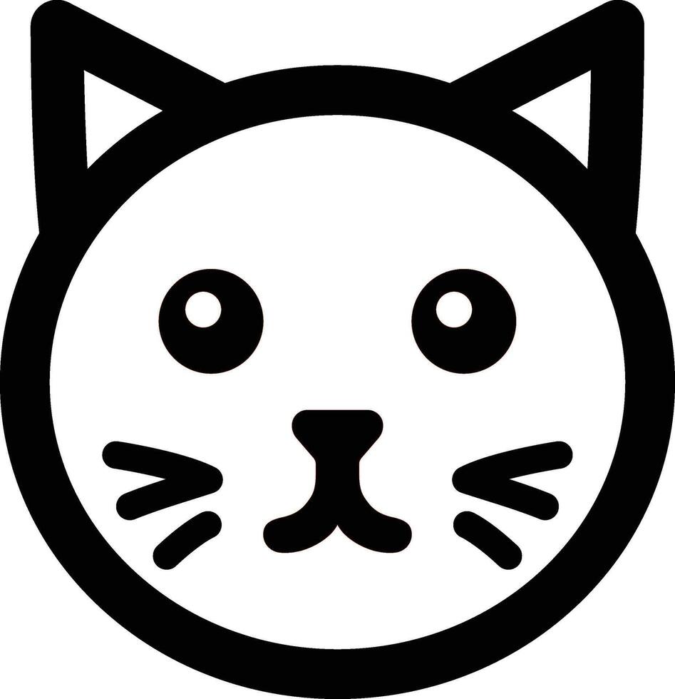a white cat with a black nose and a white face vector