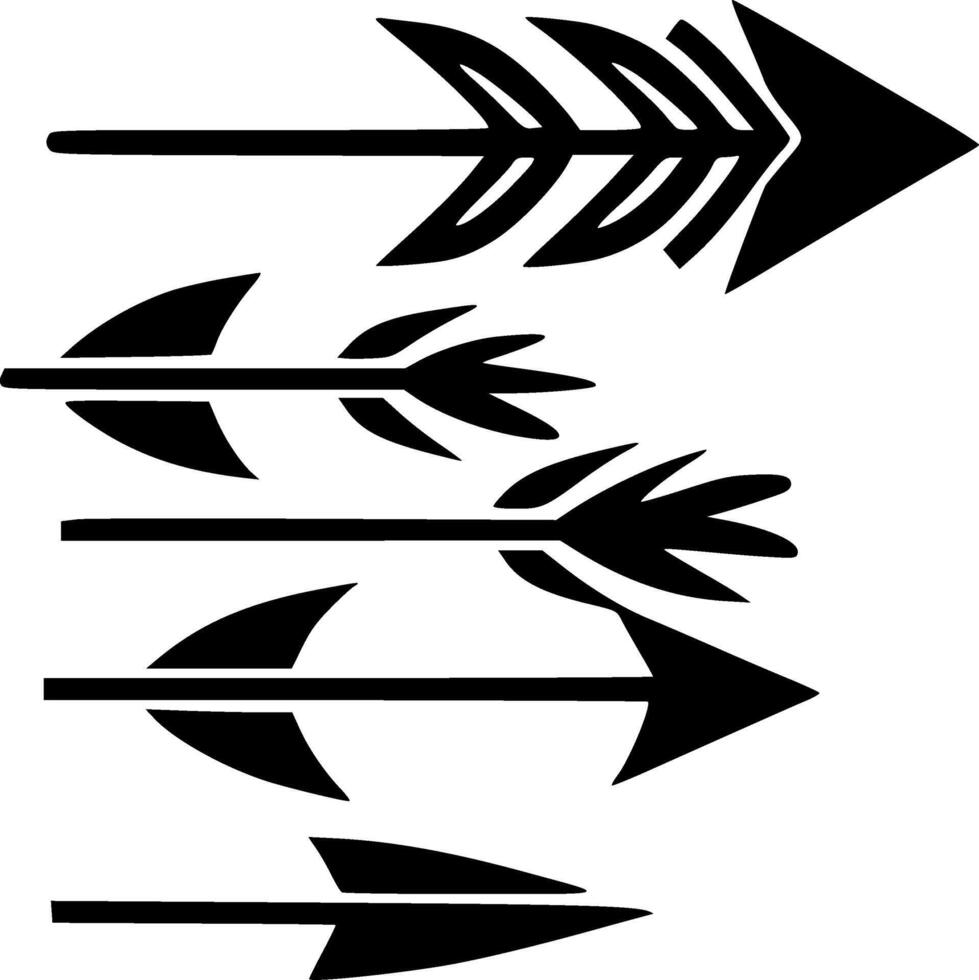 Arrows, Minimalist and Simple Silhouette - illustration vector
