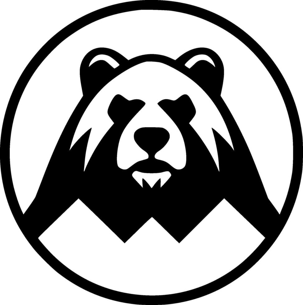 Bear, Black and White illustration vector