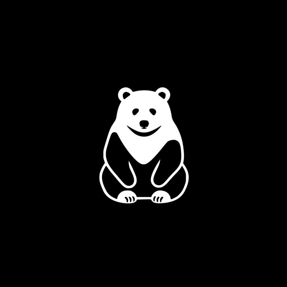 Bear, Black and White illustration vector