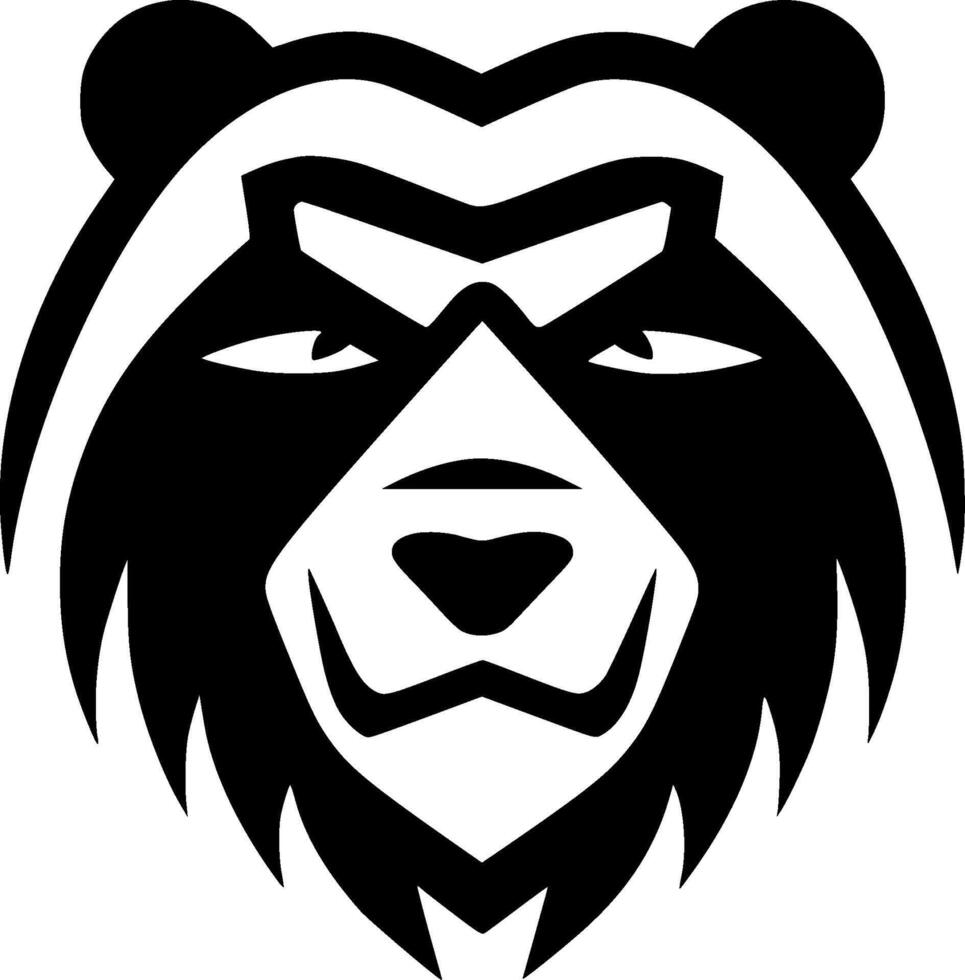 Bear, Minimalist and Simple Silhouette - illustration vector