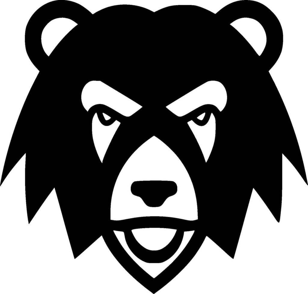 Bear, Minimalist and Simple Silhouette - illustration vector