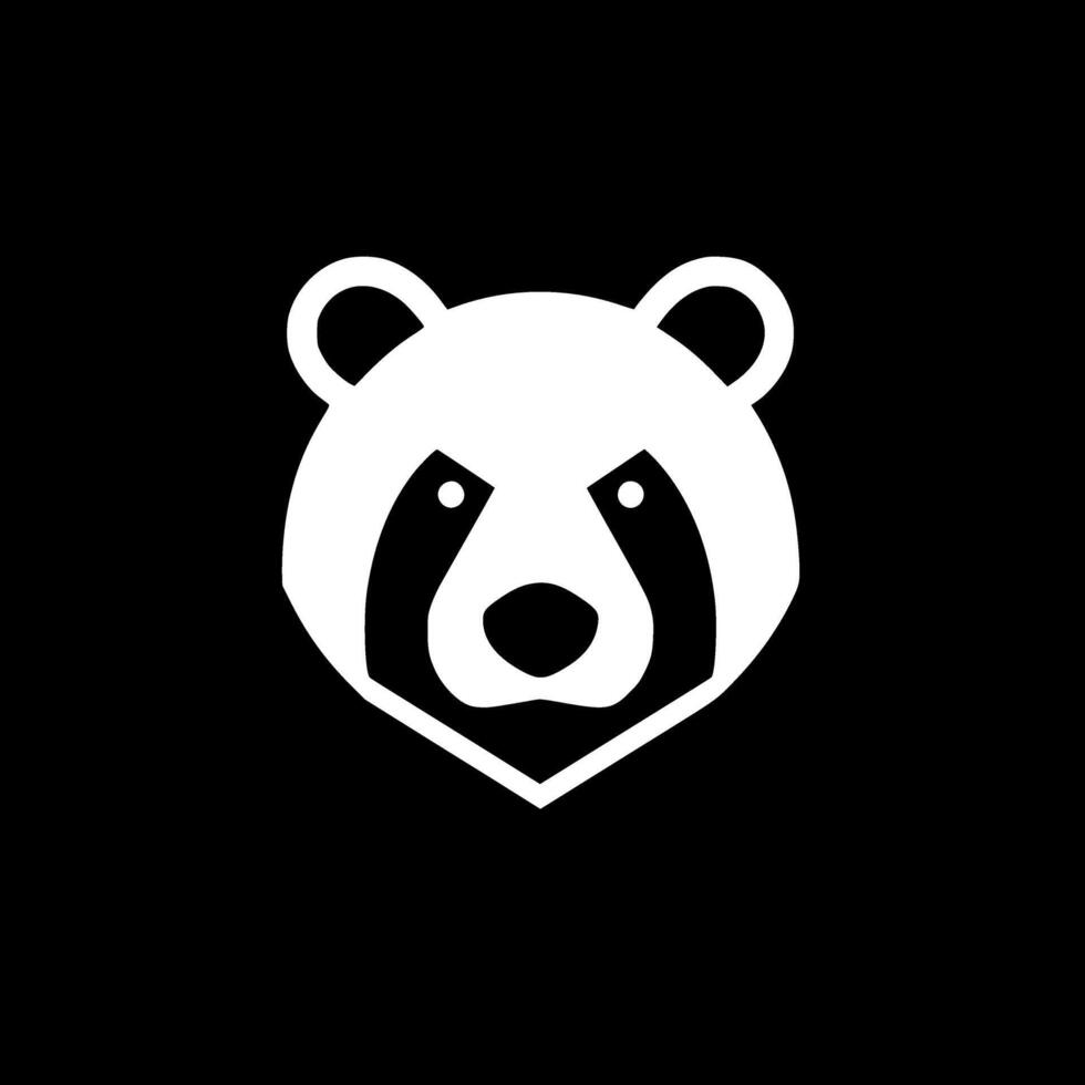 Bear - Black and White Isolated Icon - illustration vector