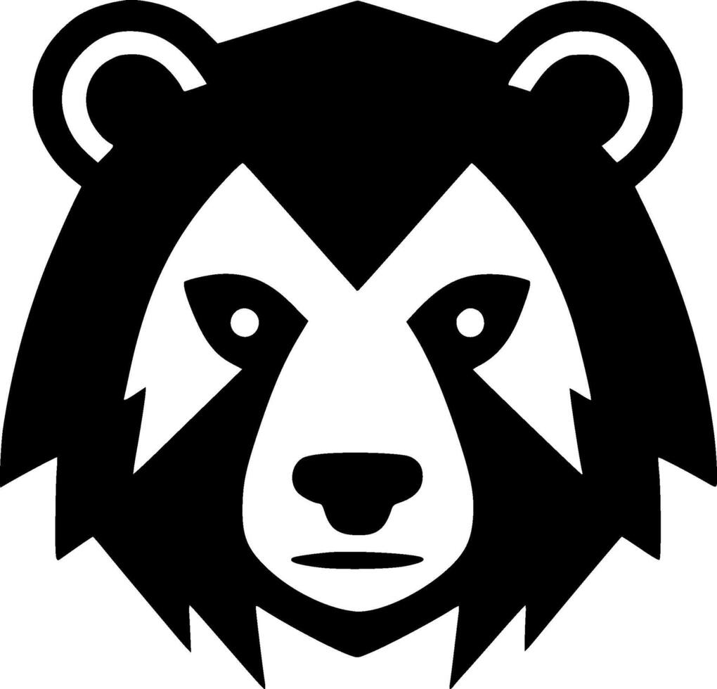 Bear, Black and White illustration vector