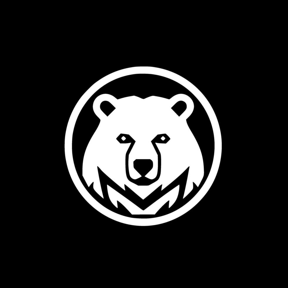 Bear, Minimalist and Simple Silhouette - illustration vector