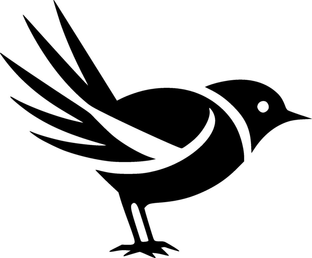 pájaro, minimalista y sencillo silueta - ilustración vector