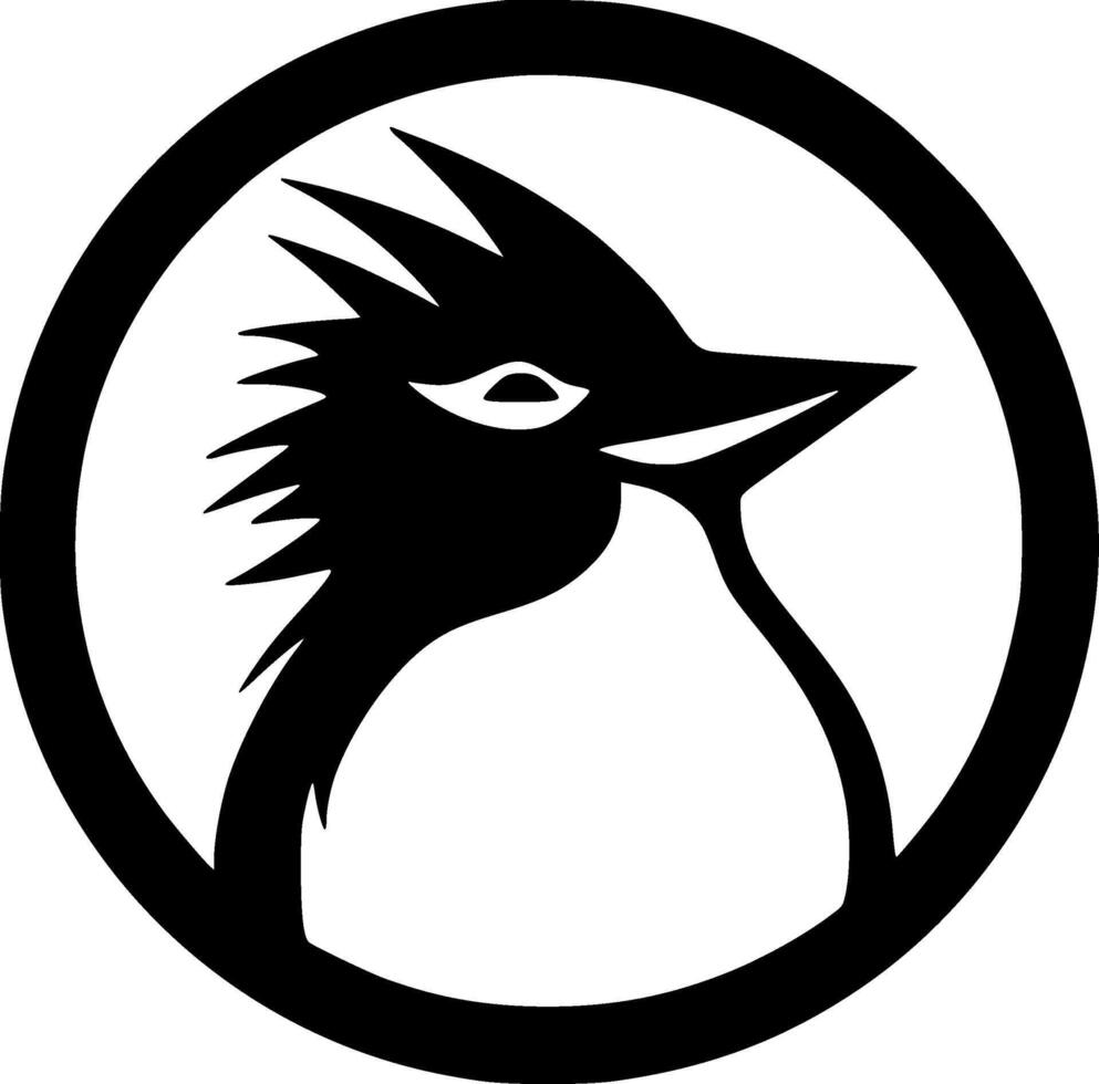 pájaro, negro y blanco ilustración vector