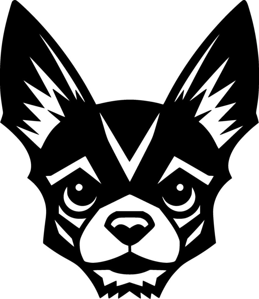 Chihuahua - Black and White Isolated Icon - illustration vector